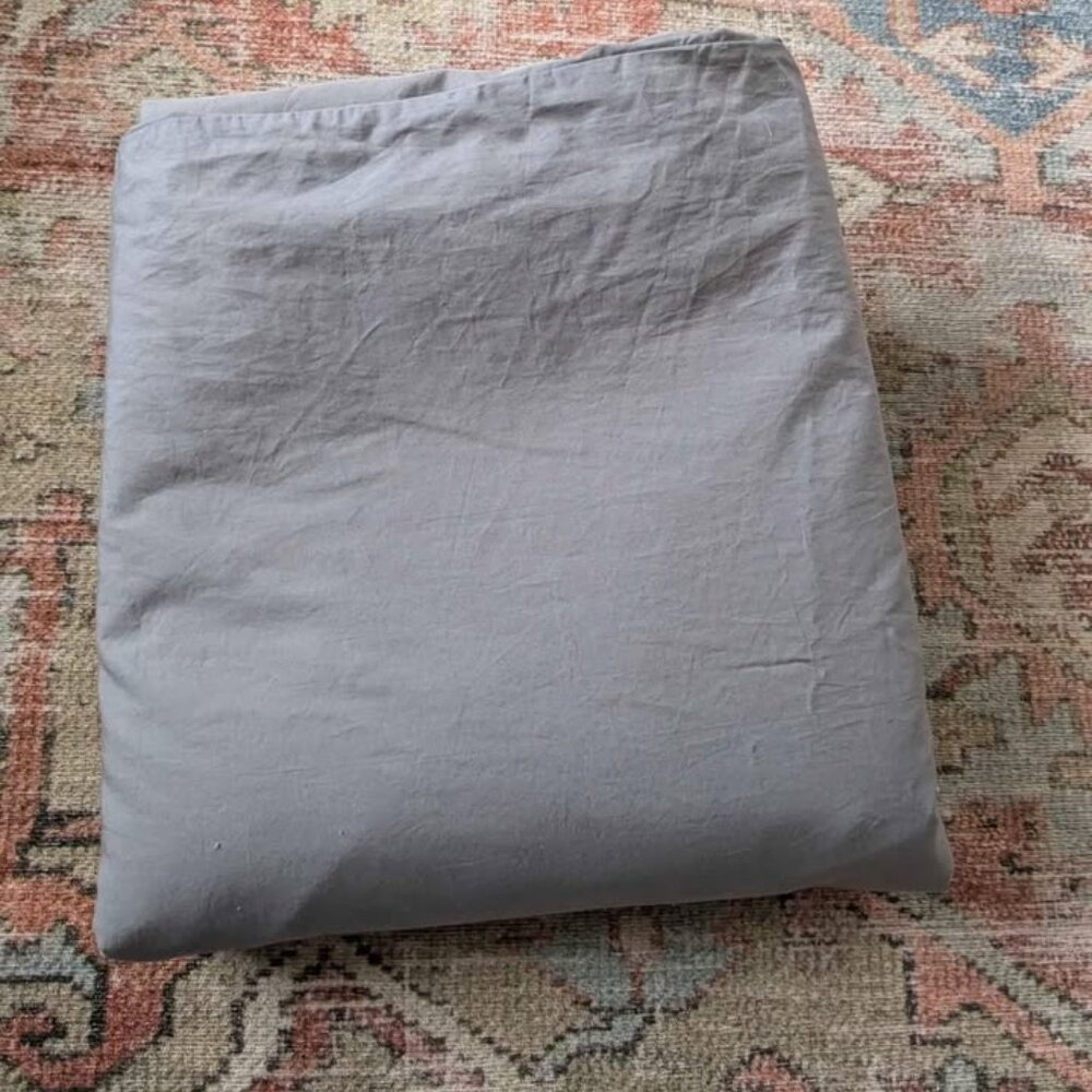 Company Store Cool Supima® Cotton Percale Duvet Cover - Pewter, Queen